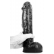 Dildo AB34 Bratwurst Helemaal Zwart 24 x 6,5cm