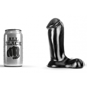 All Black Dildo AB43 Zuiger Helemaal Zwart 12 x 5cm