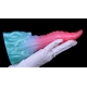 Alien Beast Cyan Rainbow 8.2" Dildo - D