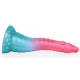 Alien Beast Cyan Rainbow 9.8" Dildo - E