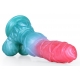 Alien Beast Cyan Rainbow 9.4" Dildo - H