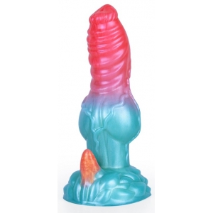 unicorny Alien Beast Cyan Rainbow 7.7" Dildo - J