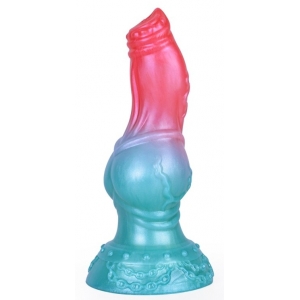 unicorny Alien Beast Cyan Rainbow 7.9" Dildo - K