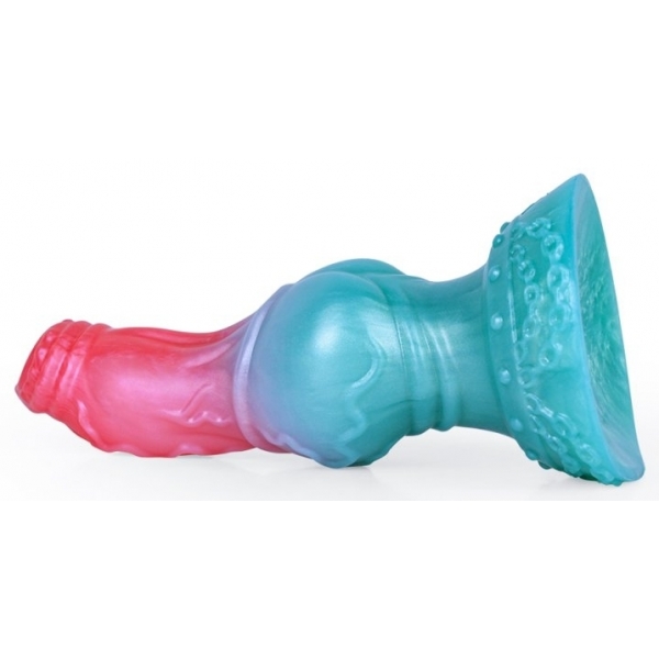 Alien Beast Cyan Rainbow 7.9" Dildo - K