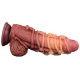 9.5'' Dual layered Platinum Silicone Cock with Rope