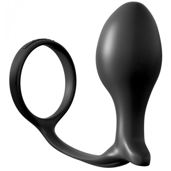Tampão anal Gasm com anel de pénis 10cm