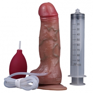 RealCockz Skinnier Ejaculating Dildo 14 x 4.6cm Brown