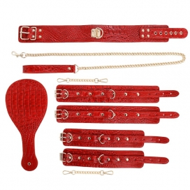 Crocodile Pattern Role Play Punishment Kit RED