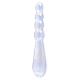 Glass Dildo Rising Ripples 18 x 3.5cm Transparent