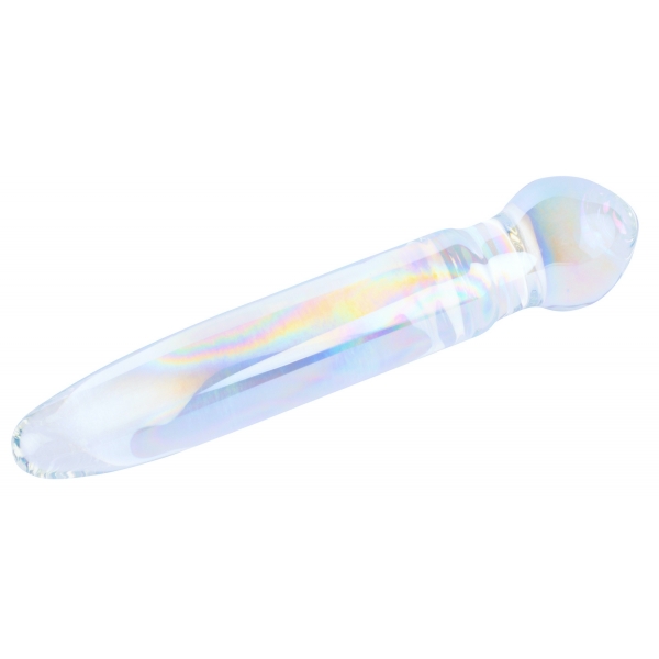 Prism Glass Dildo 18 x 3.7cm Transparent