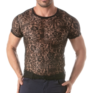 TOF Paris T-shirt en dentelle LACE SHIRT Noir