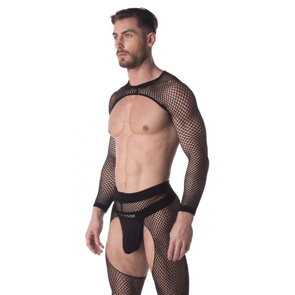 Harness with Mesh Sleeves Poggio Black