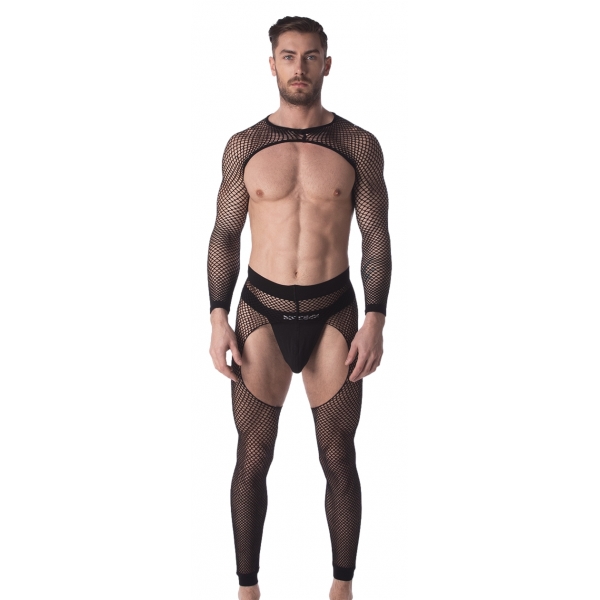 Harness with Mesh Sleeves Poggio Black