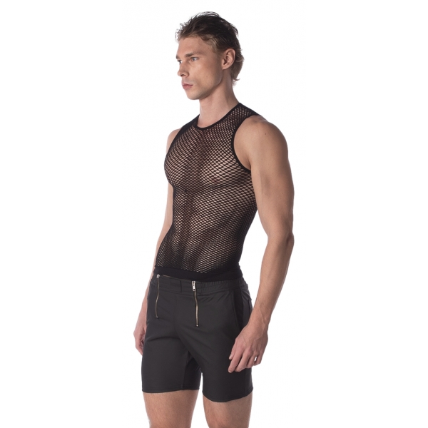 Stefano Mesh Tank Top Negro