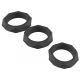 Lot de 3 Anneaux péniens Silicone HEAVY C-RING Noirs