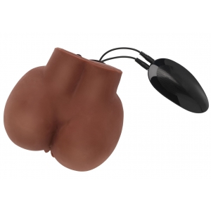 Hidden Desire Hot Honey 2-Inlet Realistic Vibrating Masturbator Brown