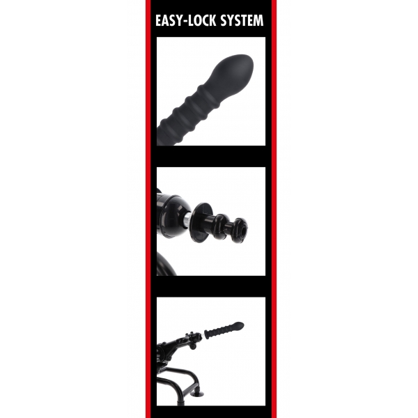 Easy-Lock geribbelde dildo 19 x 4cm