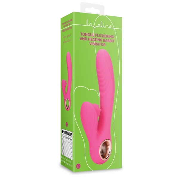 Vibro Rabbit Tongue Flicker 19 cm Pink