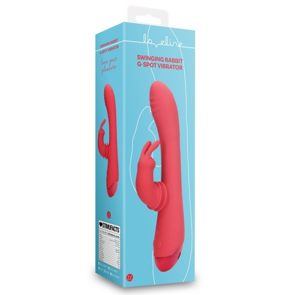 Coelho oscilante Vibro 22 cm cor-de-rosa