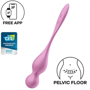 Satisfyer Love Birds 1 Bolas vibratórias de gueixa ligadas 9 x 3cm Rosa