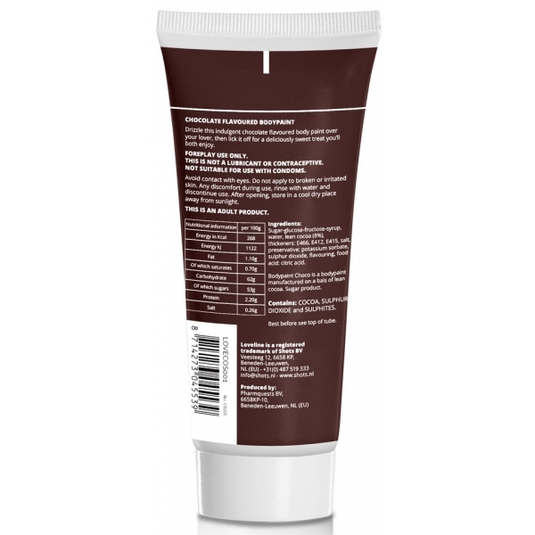 Bodychoc Chocolade bodypaint 100gr