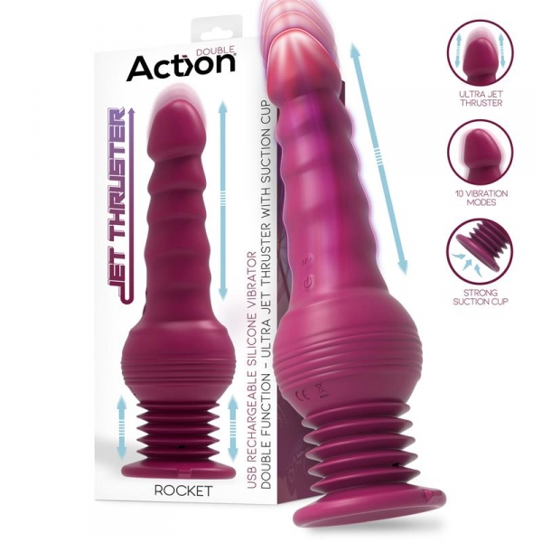 Rocket 13 x 4.2cm Vibrierender Dildo Hin und Her