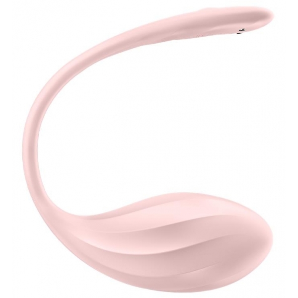 Connected Vibrator G-Spot Ribbed Petal 8.5 x 3.8cm Pink