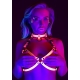 Glow In The Dark Harness S/M Pink