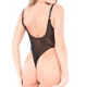 Seductive Black Transparent Thong Bodysuit