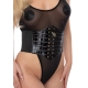 Corset À Lacets Croco Cinchery Noir