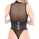 Cinchery Lace and Strap Corset Black