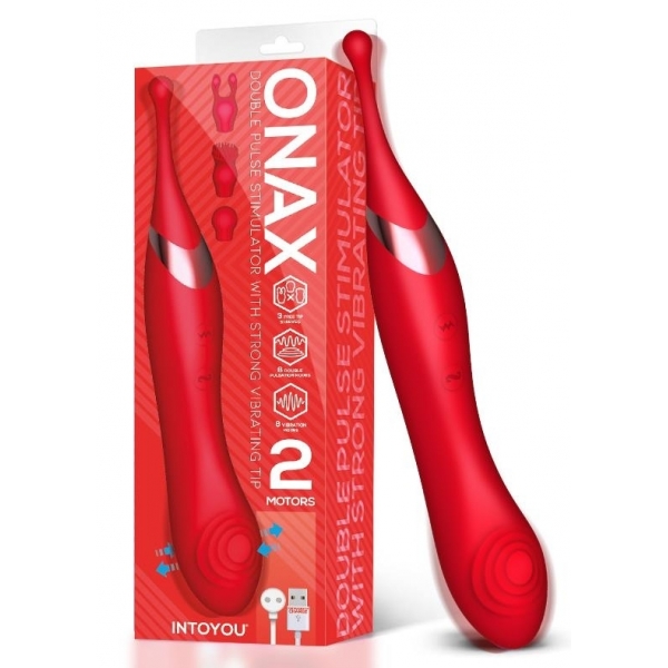 Onax Double Pulse Clitoral Stimulator Red