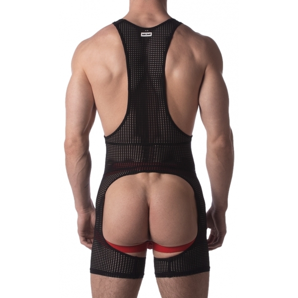 Rugloze Pan Singlet Zwart