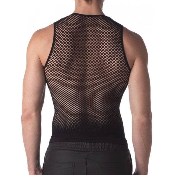 Stefano Mesh Tank Top Black