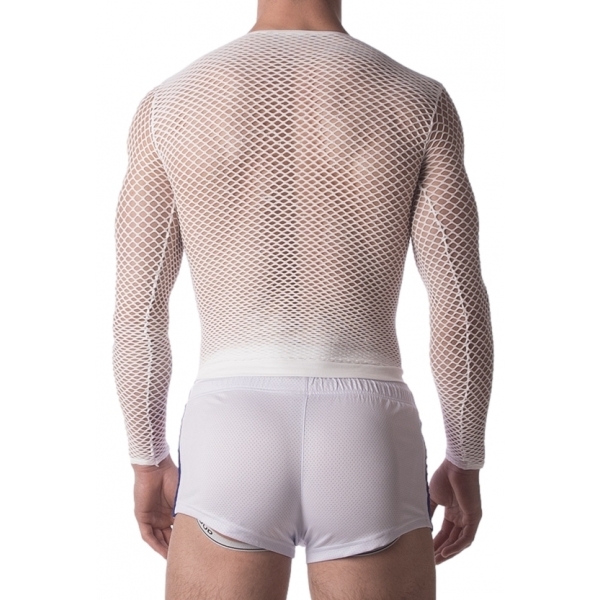 Fishnet Long Sleeve Capo WHITE