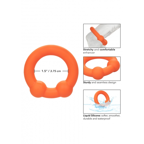 Cockring Alpha Dubbele Bal 37mm Oranje