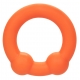 CalExotics Alpha Liquid Silicone Dual Ball Ring Orange