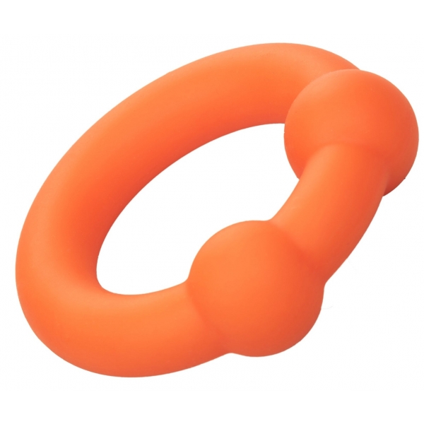 CalExotics Alpha Liquid Silicone Dual Ball Ring Orange