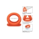 Alpha Tri-Ring Silicone Ballstretcher 38 mm Oranje