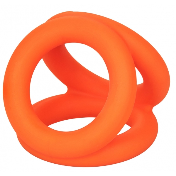 Alpha Tri-Ring Ballstretcher in silicone 38 mm Arancione