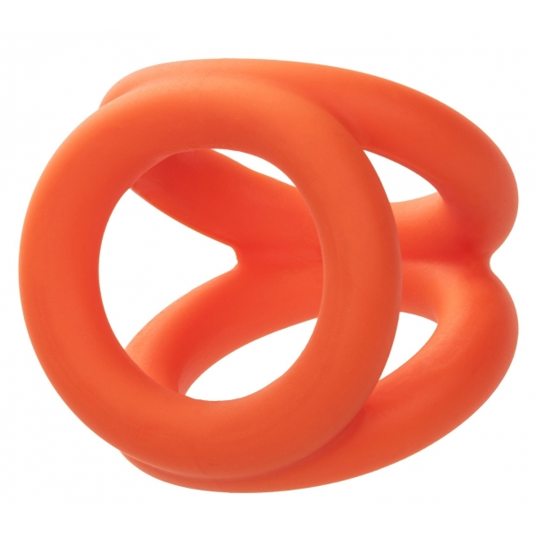 Alpha Tri-Ring Ballstretcher in silicone 38 mm Arancione