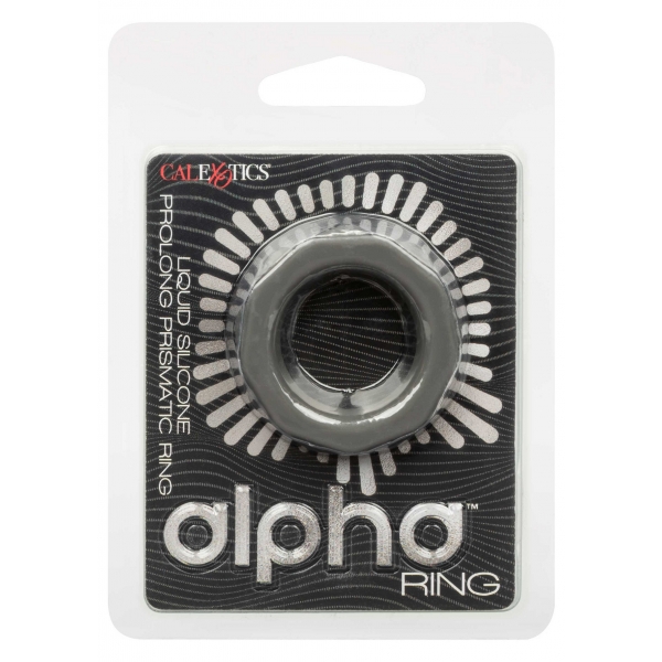 CalExotics Alpha Liquid Silicone Prolong Prismatic Ring Grey