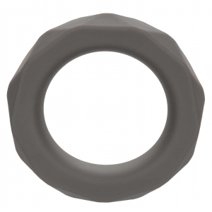 alpha ring CalExotics Alpha Liquid Silicone Prolong Prismatic Ring Grey