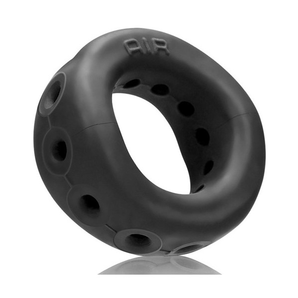 [SIL|TPR] Air Airflow Vented Cock Ring - Black Ice