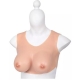 Round Collar Crossdresser Breast Forms - Cotton FLESH Bonnet E