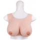 Round Collar Crossdresser Breast Forms - Cotton FLESH Bonnet E