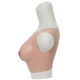 Round Collar Crossdresser Breast Forms - Cotton FLESH Bonnet D