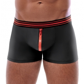 Svenjoyment Boxer avec zip Tillio Noir-Rouge