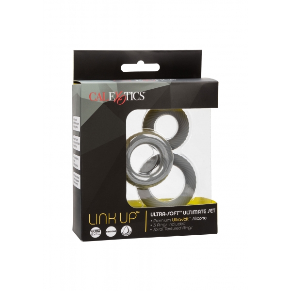 Lot de 3 Cockrings Link Up Gris