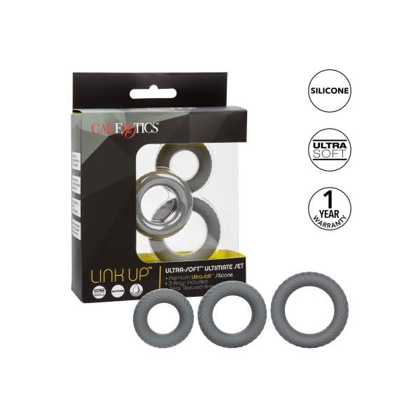 Lot de 3 Cockrings Link Up Gris